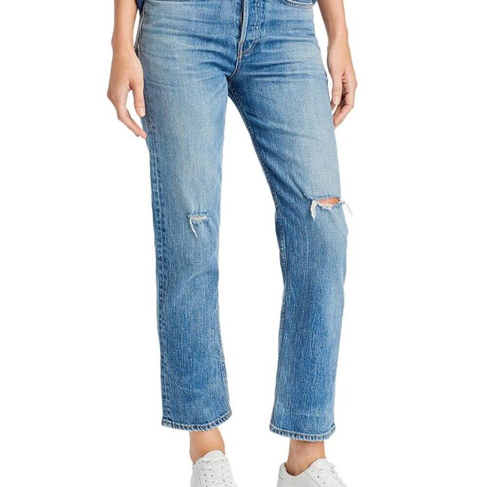 RAG & BONE | Maya Straight Leg Ankle Crop Button Up Jeans Made In USA Comfy 27